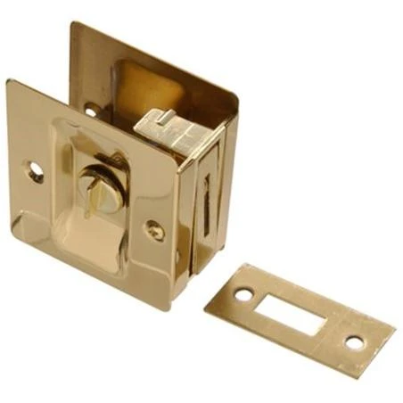 Part 852730 Solid Brass Pocket Dr Latch, by Hillman, Single Item, Great Value, N