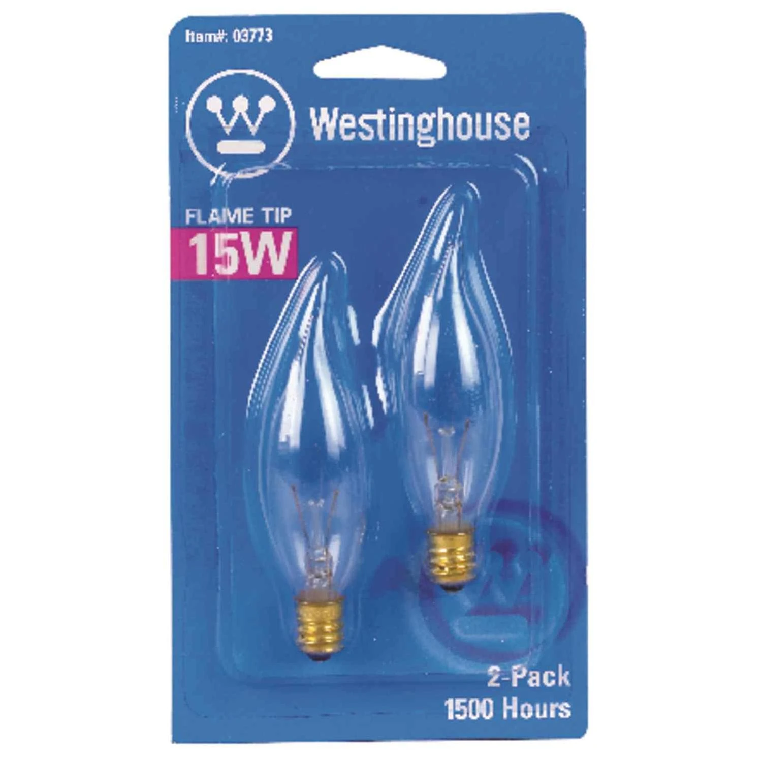 Westinghouse 15 watts E12 Incandescent Bulb 100 lumens Warm White Decorative 2 pk