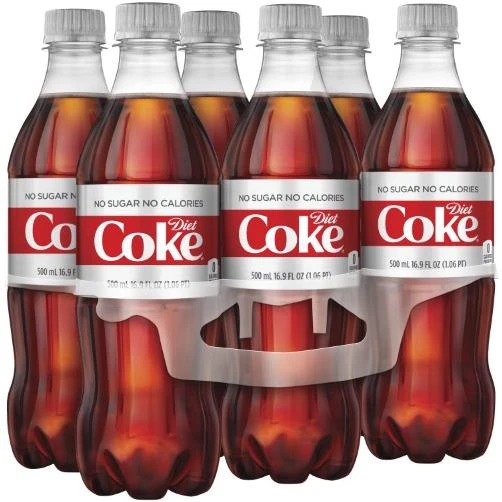 Diet Coke Cola, 0.5 l, 6 pk