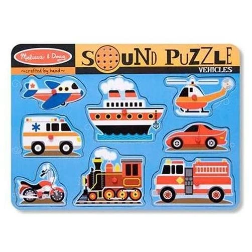 Melissa & Doug Vehicles Sound Puzzle - 8 Pieces (725)