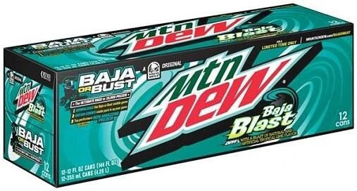 MTN DEW BAJA BLAST 12OZ 12PK