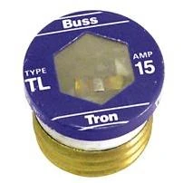 Cooper Bussmann TL-15 Tron Time Delay Plug Fuse Tl 15 Amp Pack Of 4