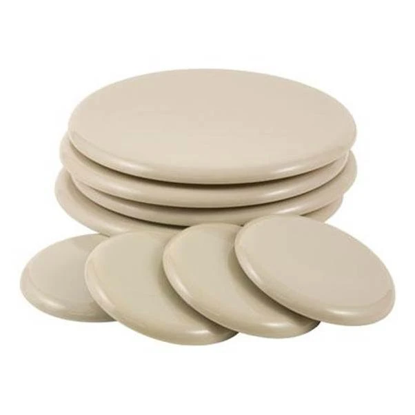 Waxman 8-Pack 3-1/2-in and 7 Round Reusable Plastic Carpet Slider