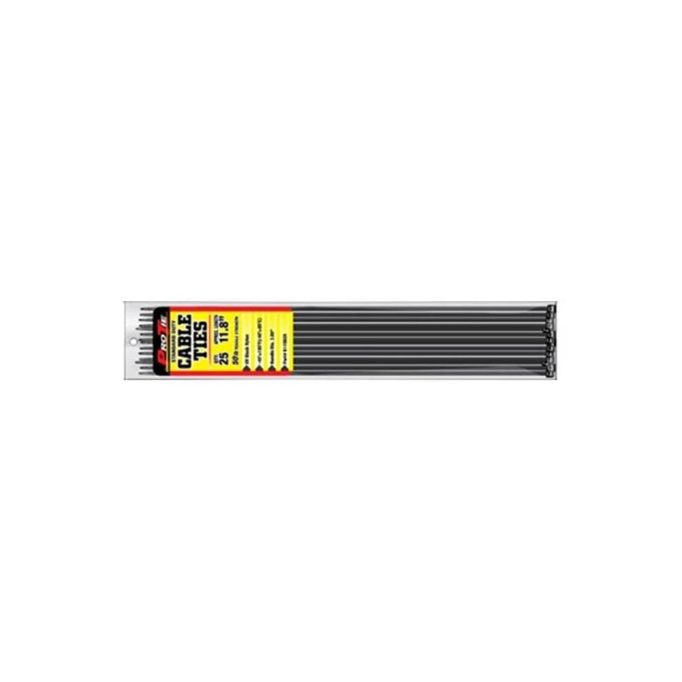 B11SD100 11.8 in. Standard Duty Cable Ties&#44; Black - Pack of 100