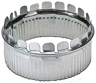 5-313se 5 In. Round Top Galvanized Collar With Crimped By Gray Metal