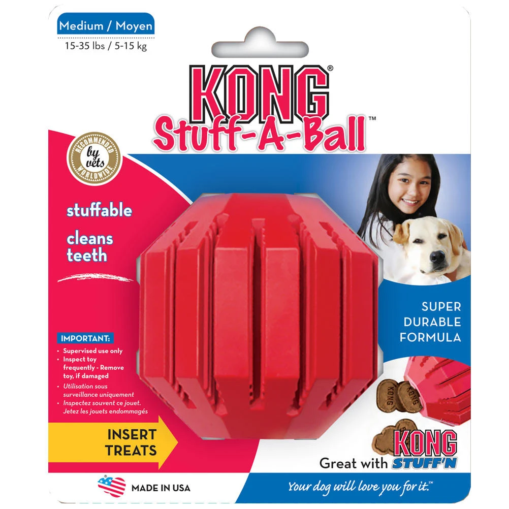 Stuff-a-ball Dog Toy Medium For Dogs 15 To 35 Pounds - Ks2