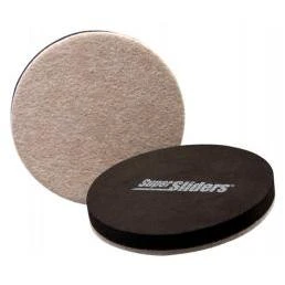 Waxman 4-Pack 5-in Round Reusable Felt Hard Surface Sliders