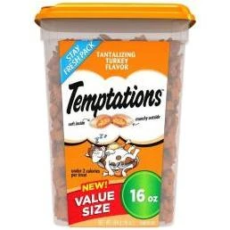 Temptations Classic Cat Treats Tantalizing Turkey Flavor, 16 Ounce Tub