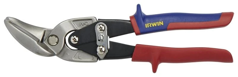 Irwin 2073211 Snip, 9-1/2 in OAL, 1-5/16 in L Cut, Compound Cut, Steel Blade, Double-Dipped Handle, Red Handle