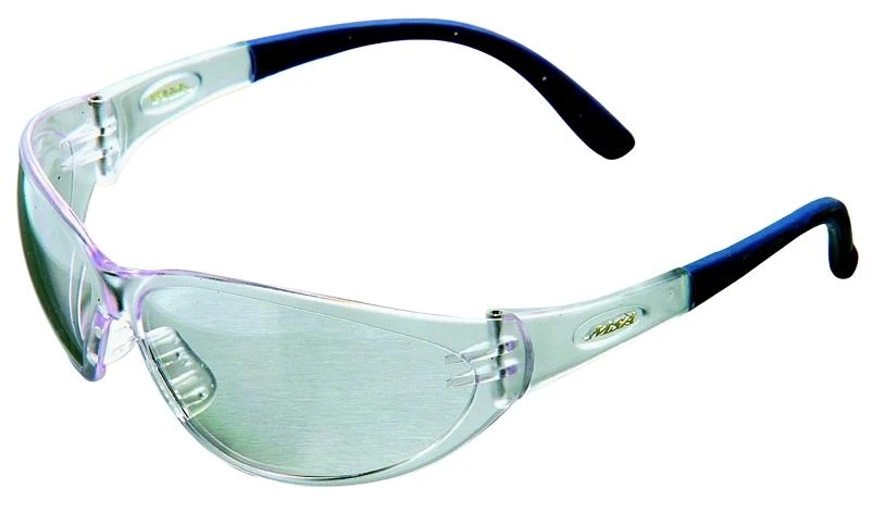 Safety Works 10041748 Contoured Safety Glasses, Anti-Fog, Anti-Scratch Lens, Rimless Frame