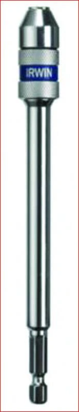 Irwin 4935704 Bit Holder, 1/4 in Drive, 1/4 in Shank, Hex Shank, 6 in L, Carbon Steel