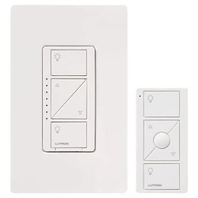 Lutron Caseta White 150 W Wireless Smart-Enabled Dimmer Switch w/Remote Control 1 pk