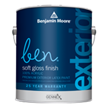 Benjamin Moore  Ben Exterior Paint- Soft Gloss  (543)