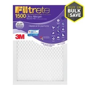 Filtrete 1500 MPR Ultra Allergen (Common: 20-in x 20-in x 1-in; Actual: 19.6-in x 19.6-in x 0.7812-in) Electrostatic Pleated Air Filter