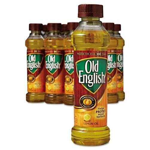 Furniture Polish Lemon Scent Liquid 8 Oz Bottle For Wood Care