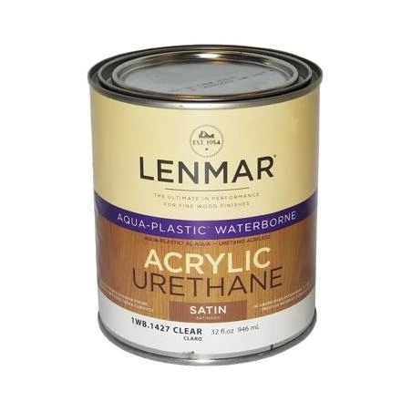 Quart Clear Satin Aqua-Plastic Waterborne Acrylic Urethane