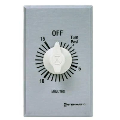 20 Amp 15-Minute Spring Wound In-Wall Timer - Silver