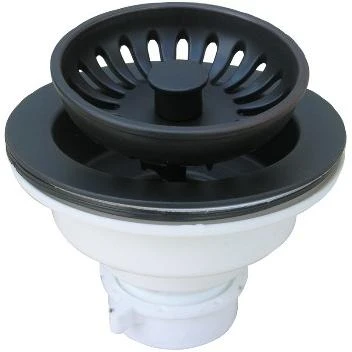 LASCO 03-1059OB Heavy Duty, PVC Body, Kitchen Sink Basket Strainer Assembly, Dark Oil Rubbed Bronze