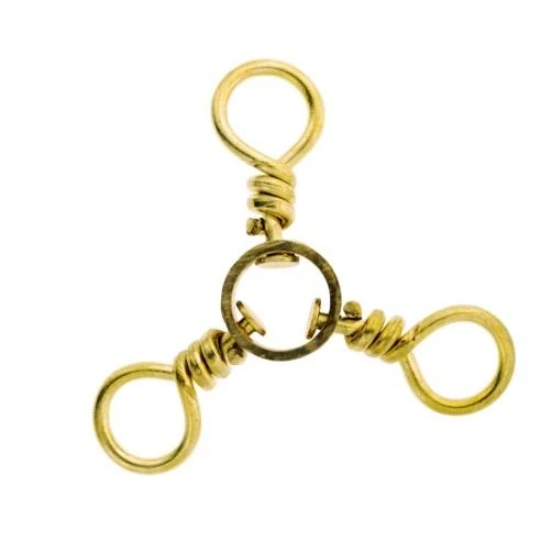 3-way Swivels Brass Size 2 - 3 Piece Fishing Terminal Tackle 01151-002