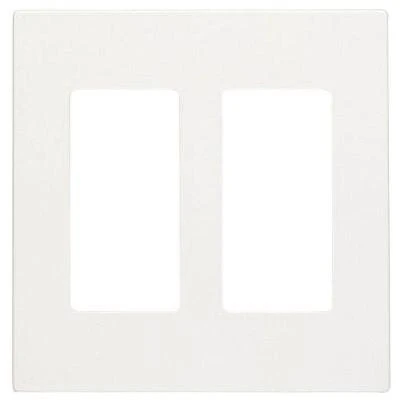 Plus 2-Gang Screwless Snap-On Decora Wall Plate, White