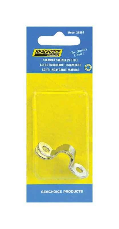 Seachoice Stainless Steel 1-5/8 in. L x 3/8 in. W Eye Straps 2 pk