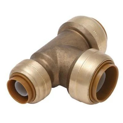 3/4 in. x 1/2 in. x 3/4 in. Brass Push-to-Connect Tee