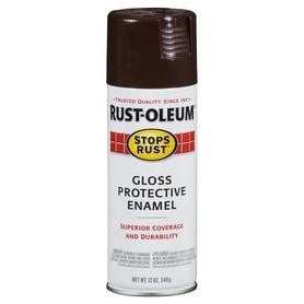 Rust-Oleum Stops Rust Leather Brown Gloss 12 Oz. Anti-Rust Spray Paint