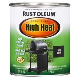 Rust-Oleum Flat High Heat Enamel, BBQ Black, 1 Qt.