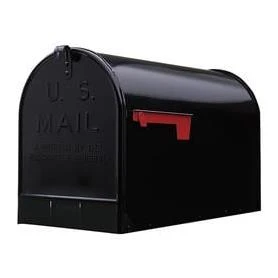 Gibraltar Industries 11.7-in W x 15-in H Metal Black Post Mount Mailbox