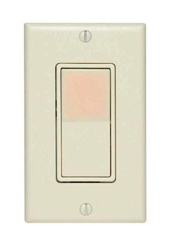 Leviton Decora Illuminated 15 amps Rocker Switch Light Almond 1 pk