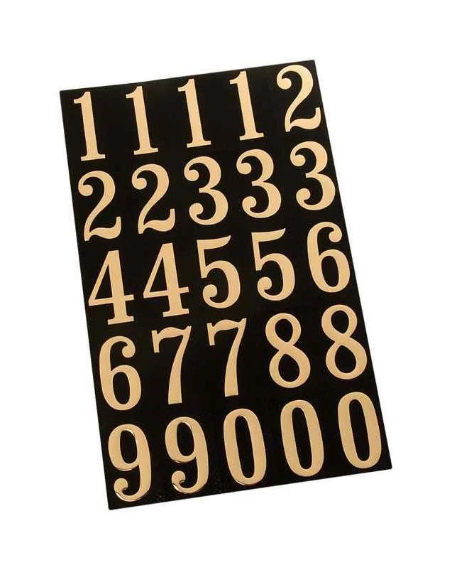 Hy-Ko 2 in. Reflective Polyester Gold 0-9 Number Set Self-Adhesive