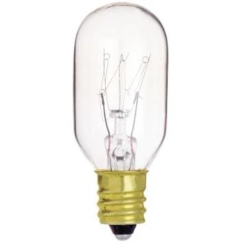 Satco S4718 15W 130V T7 Clear E12 Candelabra Base Incandescent light bulb