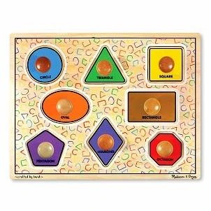 Melissa & Doug Large Shapes Jumbo Knob Puzzle - 8 pieces (3390)