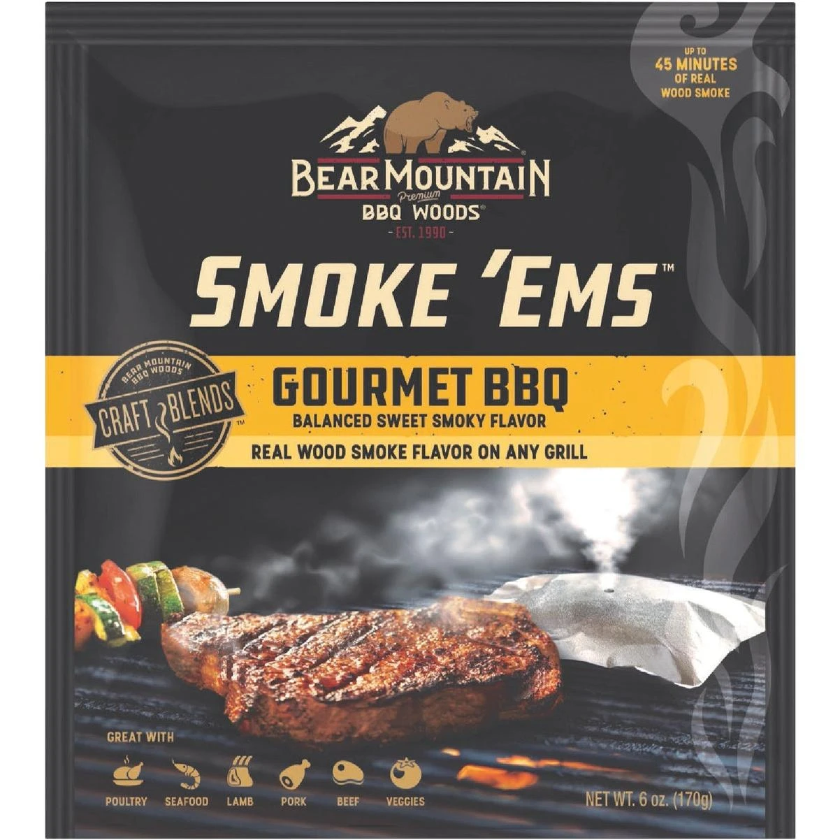 Bear Mountain BBQ Gourmet Smoke 'ems 6 Oz. Smoking Chips