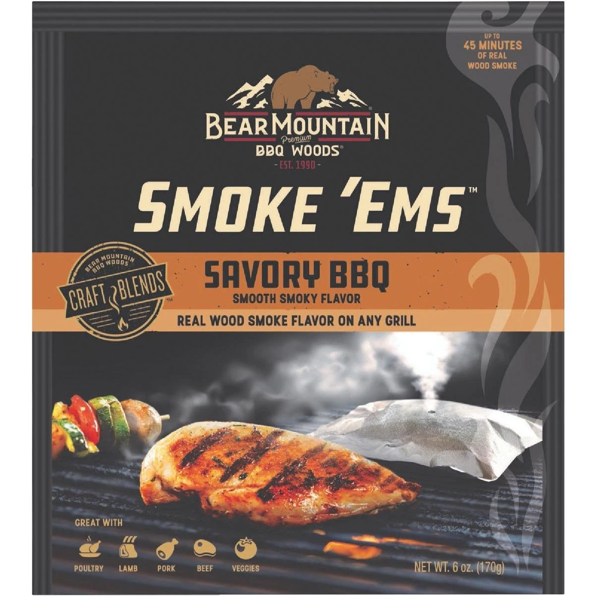 Bear Mountain BBQ Savory Smoke 'ems 6 Oz. Smoking Chips