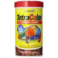 Color Tropical Flakes Fish Food, 2.82 Ounce, Large Flakes For Tropical Fish