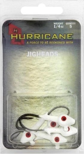 HURRICANE FSWG14-1WH-N SALTWATER JIGHEAD 1/4OZ WHITE 5PK
