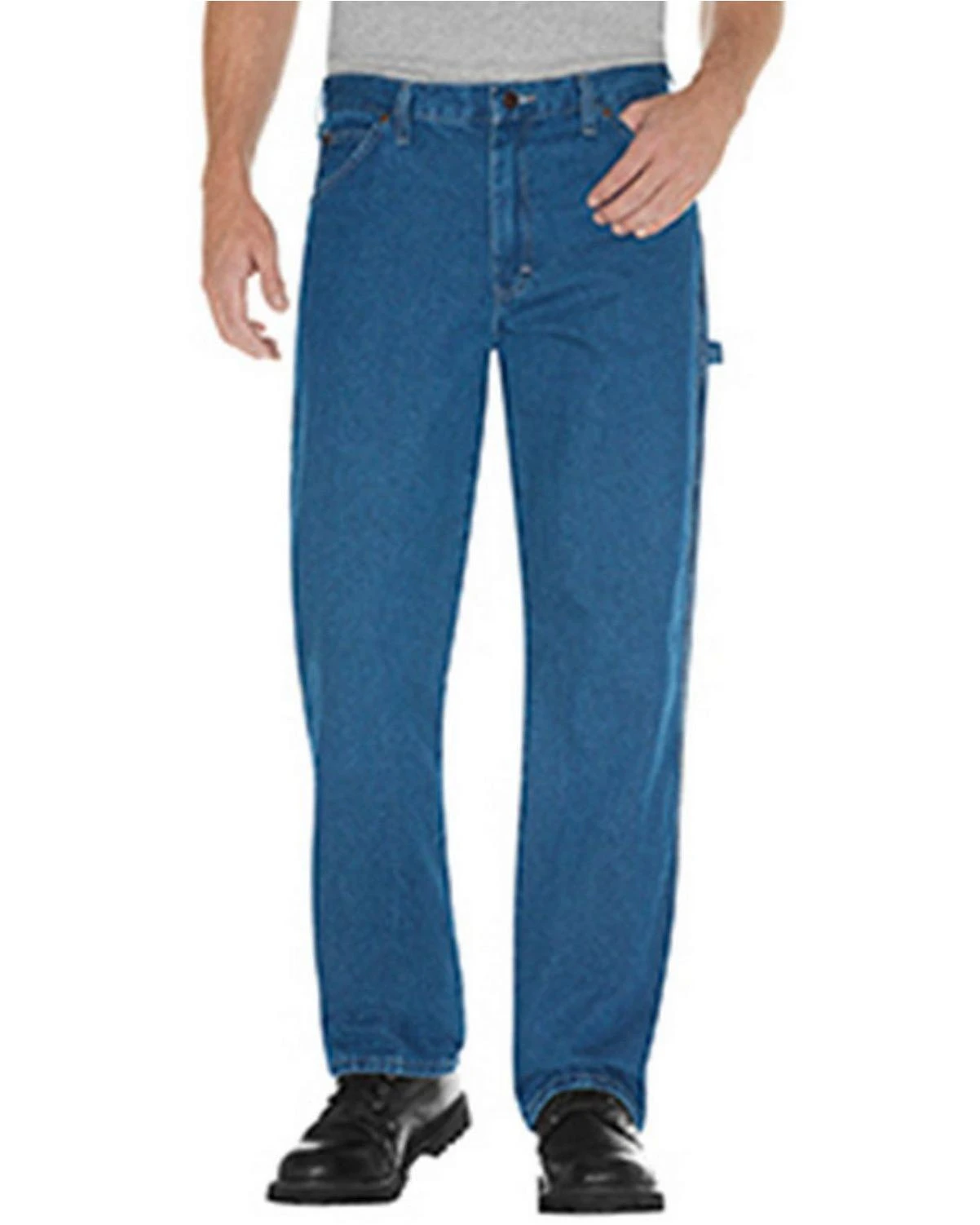 Dickies Men's Relaxed Fit Straight Leg Carpenter Jeans - Stone Washed 36x36