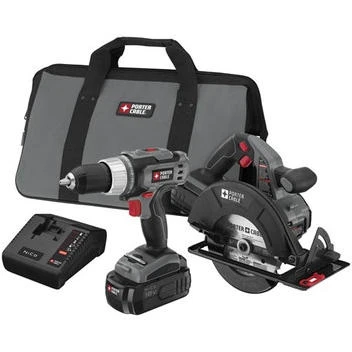 Pc218c-2 18v Cordless Drill Driver & Circular Saw 2-piece Combo Kit