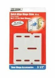 Hs350bp 3.5 Inch White Hinge Shim For Doors And Cabinets