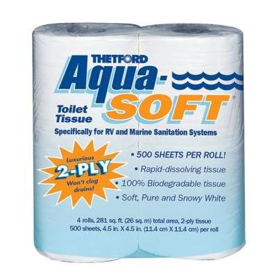 Aqua-Soft 2-Ply Toilet Tissue (4-Pack)
