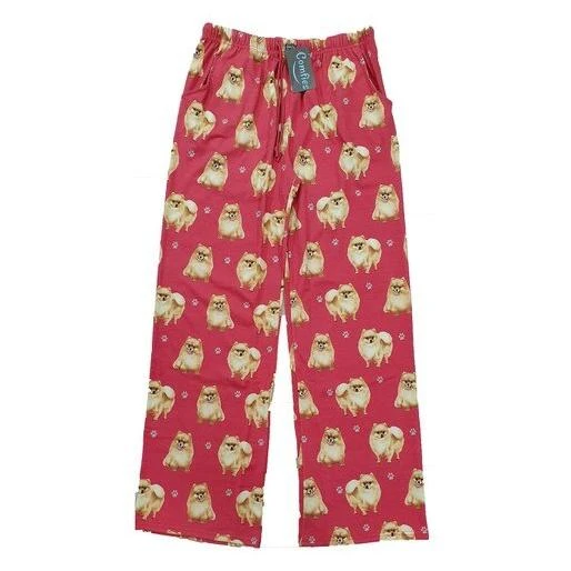 E & S Imports Women's Pomeranian Dog Lounge Pants - Comfortable Pajama Bottoms