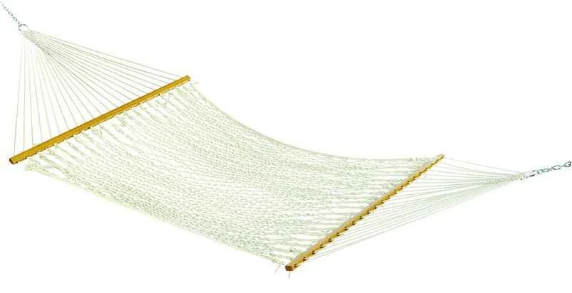 Hammock Source 55 in. W x 82 in. L 2 person White Rope Hammock