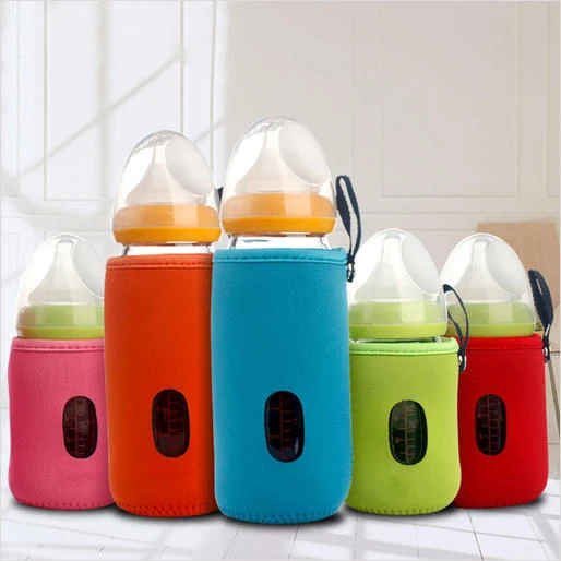 Baby Infant Feeding Bottle Warmer Protective Sleeve Cup Cushion Bag 10cm 14cm
