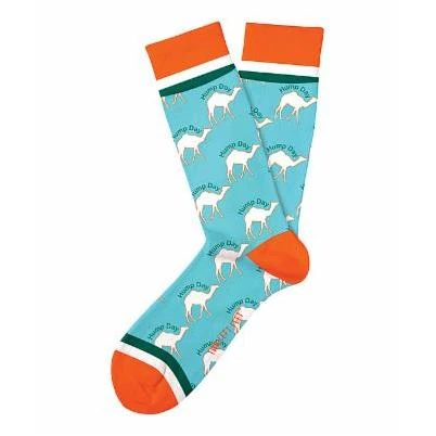 Two Left Feet Sock Co. Socks MULTI - Orange & Blue 'Hump Day' Camel Socks - Adult
