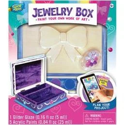 21636 Bow Jewelry Box Paint Kit - Creative Diy Craft For Kids