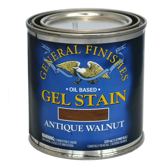 1/2 Pt General Finishes AH Antique Walnut Gel Stain Oil-Based Heavy Bodied Stain | Interior Wood Finishes, Conditioners & Stains, Interior Wood Stains, Gel Stain | Paint Supply