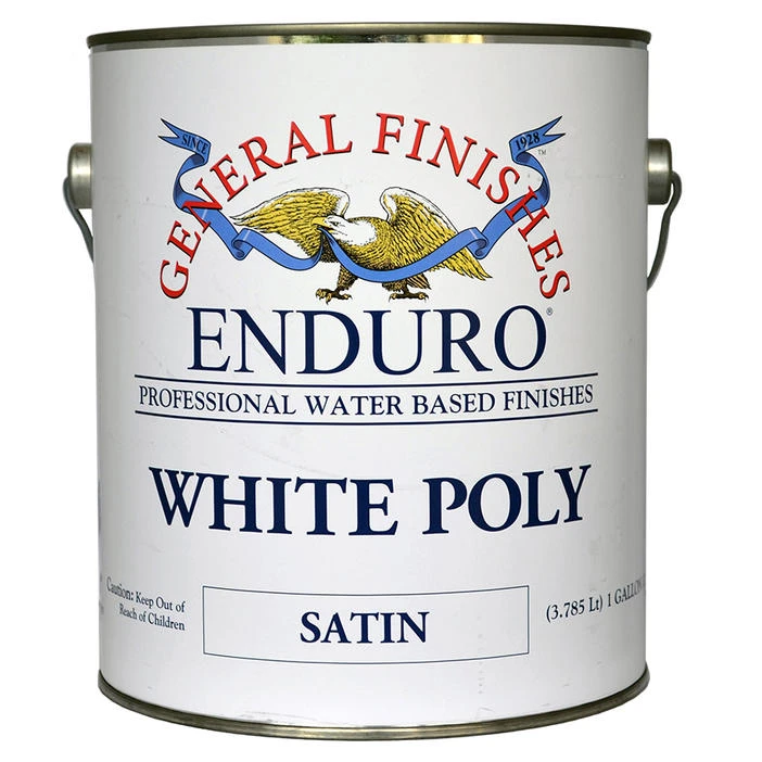 1 Gallon General Finishes Gws White Enduro Poly Water-based Topcoat Satin Finish