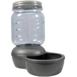 Mason Jar Replendish Filtered Waterer Clear/silver 0.5 Gallon