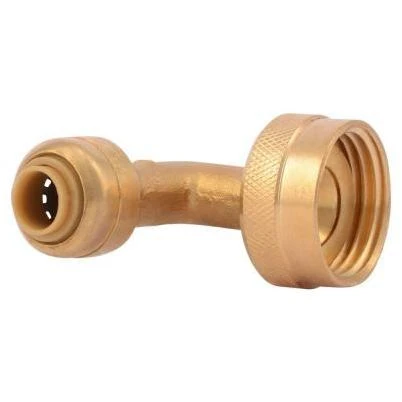 1/4 in. (3/8 in. O.D.) Brass Push-to-Connect x 3/4 in. Brass Garden Hose Thread 90-Degree Dishwasher Elbow